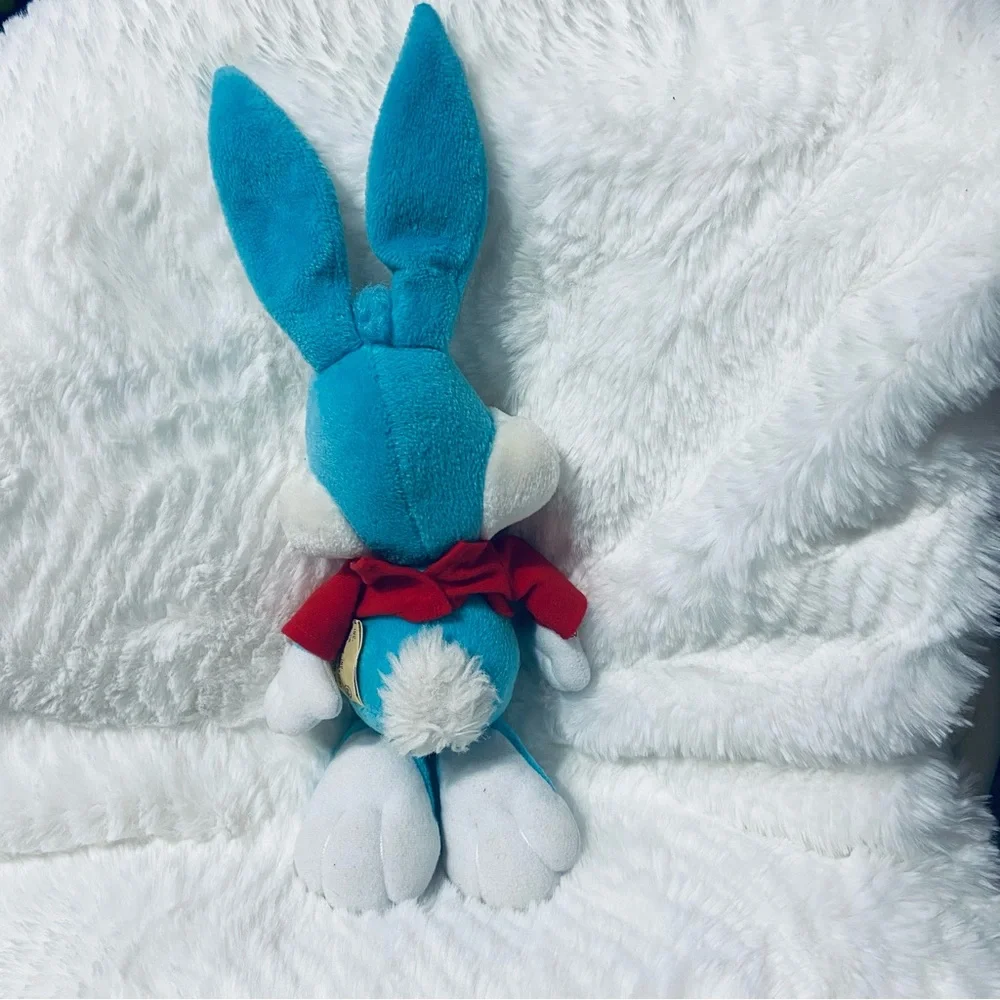 Vintage Tiny Toon Buster Bunny Blue and Red Stuffed Toy
